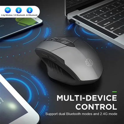 F1S Rechargeable 2.4G Wireless Mouse Office Mute Ergonomic and Skin-Friendly Materials Support PC Laptop Tablet Universal