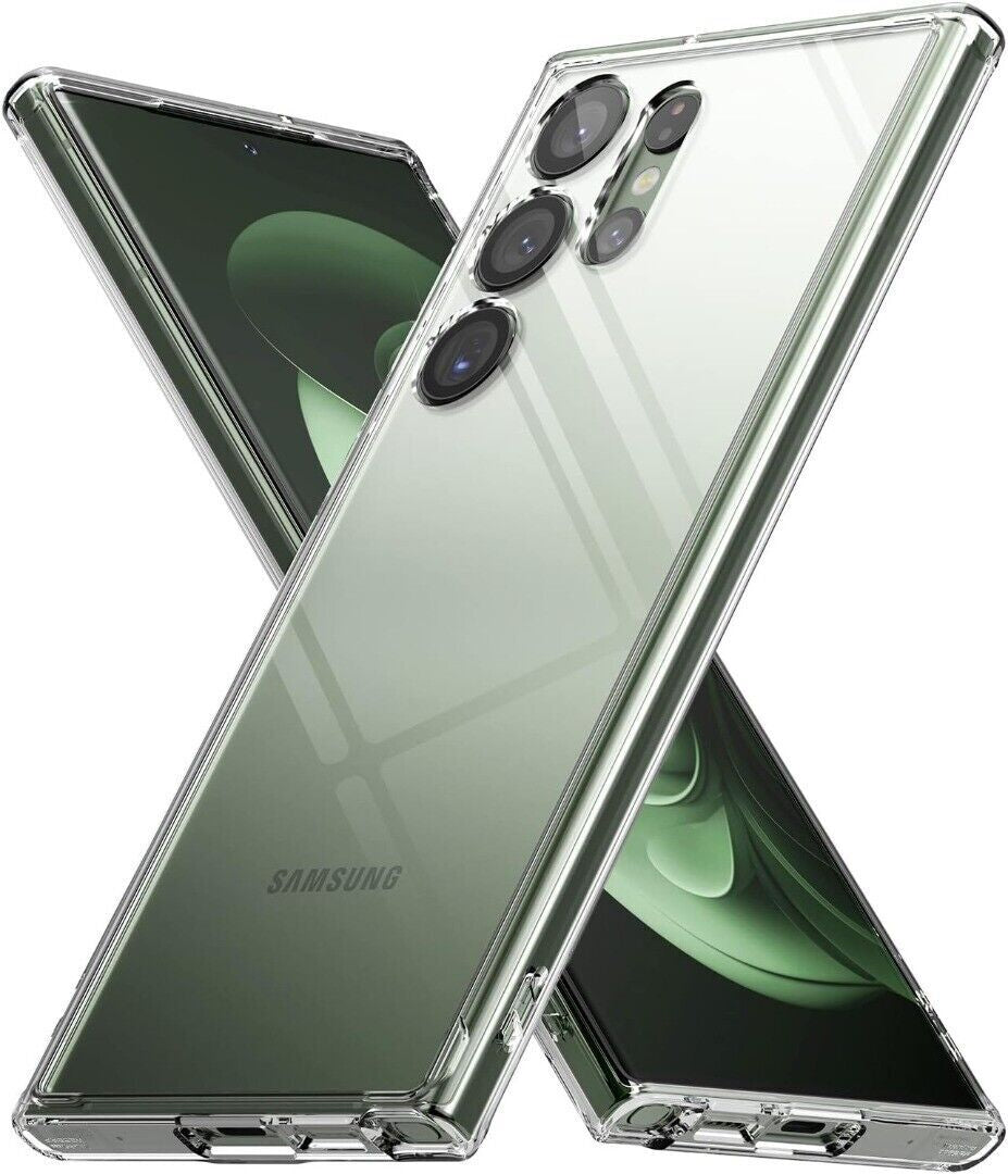 Case for Samsung Galaxy S24 Fe/Ultra/S25+ Clear Shockproof Silicone Phone Cover
