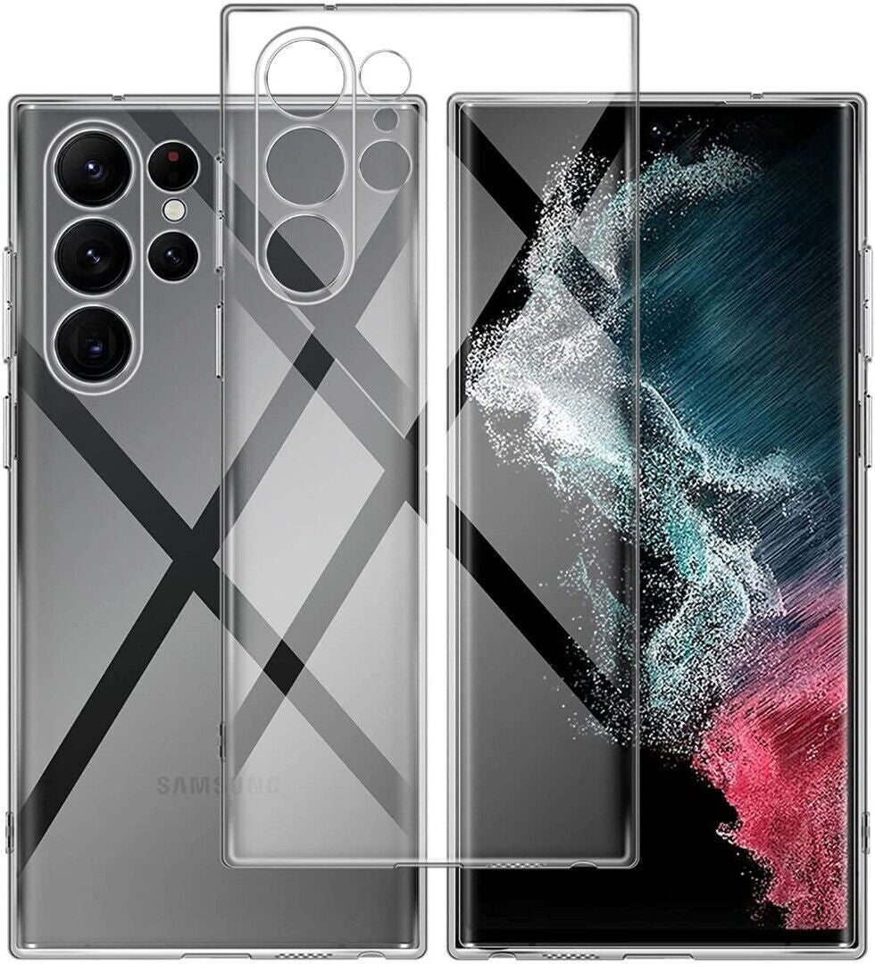 Case for Samsung Galaxy S24 Fe/Ultra/S25+ Clear Shockproof Silicone Phone Cover