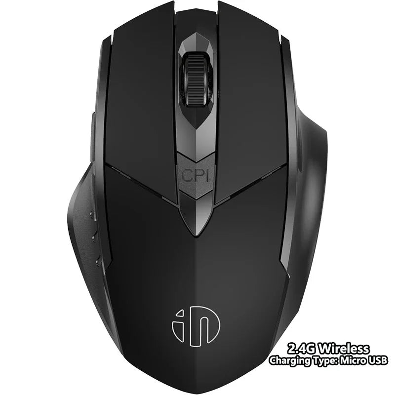 F1S Rechargeable 2.4G Wireless Mouse Office Mute Ergonomic and Skin-Friendly Materials Support PC Laptop Tablet Universal