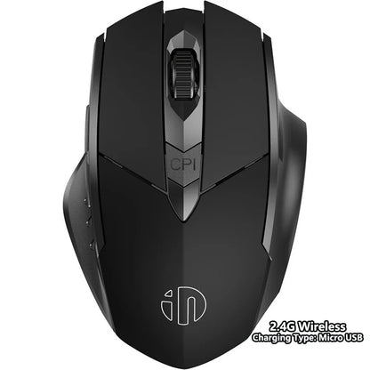F1S Rechargeable 2.4G Wireless Mouse Office Mute Ergonomic and Skin-Friendly Materials Support PC Laptop Tablet Universal