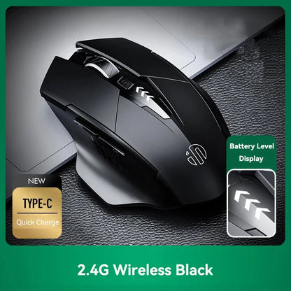 F1S Rechargeable 2.4G Wireless Mouse Office Mute Ergonomic and Skin-Friendly Materials Support PC Laptop Tablet Universal