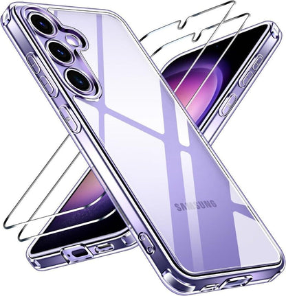 Case for Samsung Galaxy S24 Fe/Ultra/S25+ Clear Shockproof Silicone Phone Cover
