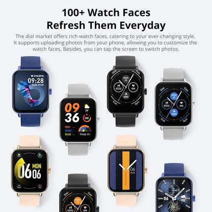 P81 Voice Calling Smart Watch Ultra 1.9 Inch Screen 24H Health Monitor 100+ Sports Modes, Bluetooth Smartwatch Men Women