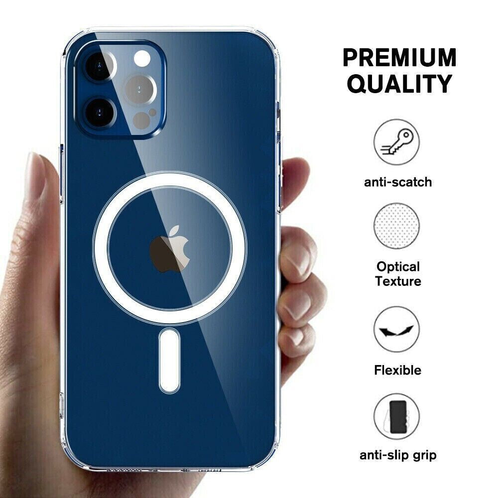 Case for Apple Iphone 17 16 15 14 Pro plus Max Magnetic Clear Magsafe Cover Skin