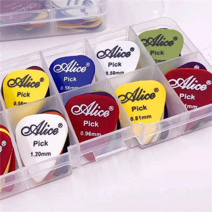 Multicolor Guitar Picks 50/100 Pieces Mixed ABS Premium Plastic Guitar Picks for Acoustic Electric Guitars Bass or Ukulele