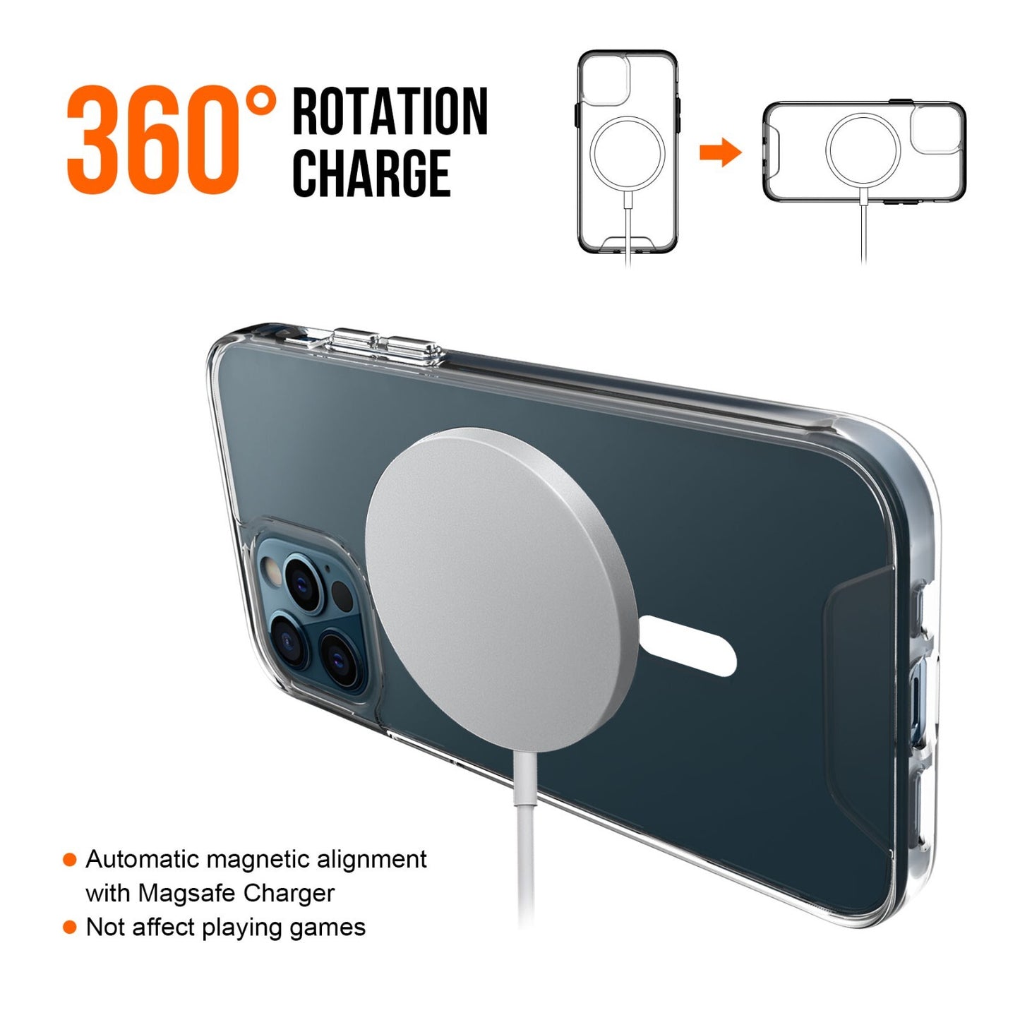Case for Apple Iphone 17 16 15 14 Pro plus Max Magnetic Clear Magsafe Cover Skin