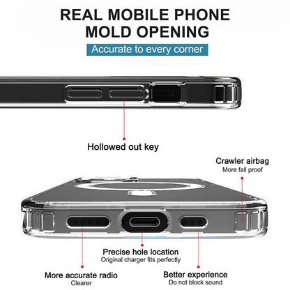 Case for Apple Iphone 17 16 15 14 Pro plus Max Magnetic Clear Magsafe Cover Skin