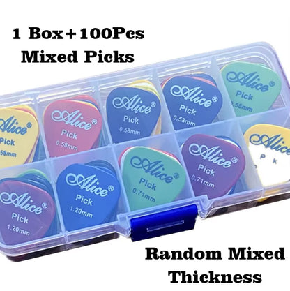 Multicolor Guitar Picks 50/100 Pieces Mixed ABS Premium Plastic Guitar Picks for Acoustic Electric Guitars Bass or Ukulele