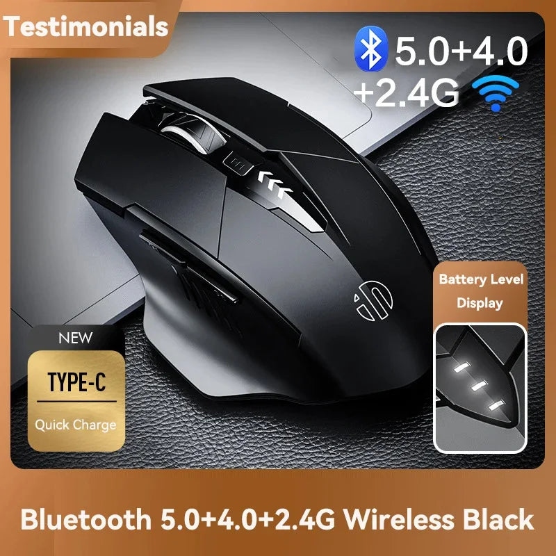 F1S Rechargeable 2.4G Wireless Mouse Office Mute Ergonomic and Skin-Friendly Materials Support PC Laptop Tablet Universal